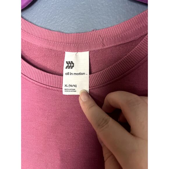 All in Motion Pullover Sweater Women's Size XL Hand Pocket Crew Neck Soft Cozy - Picture 5 of 7